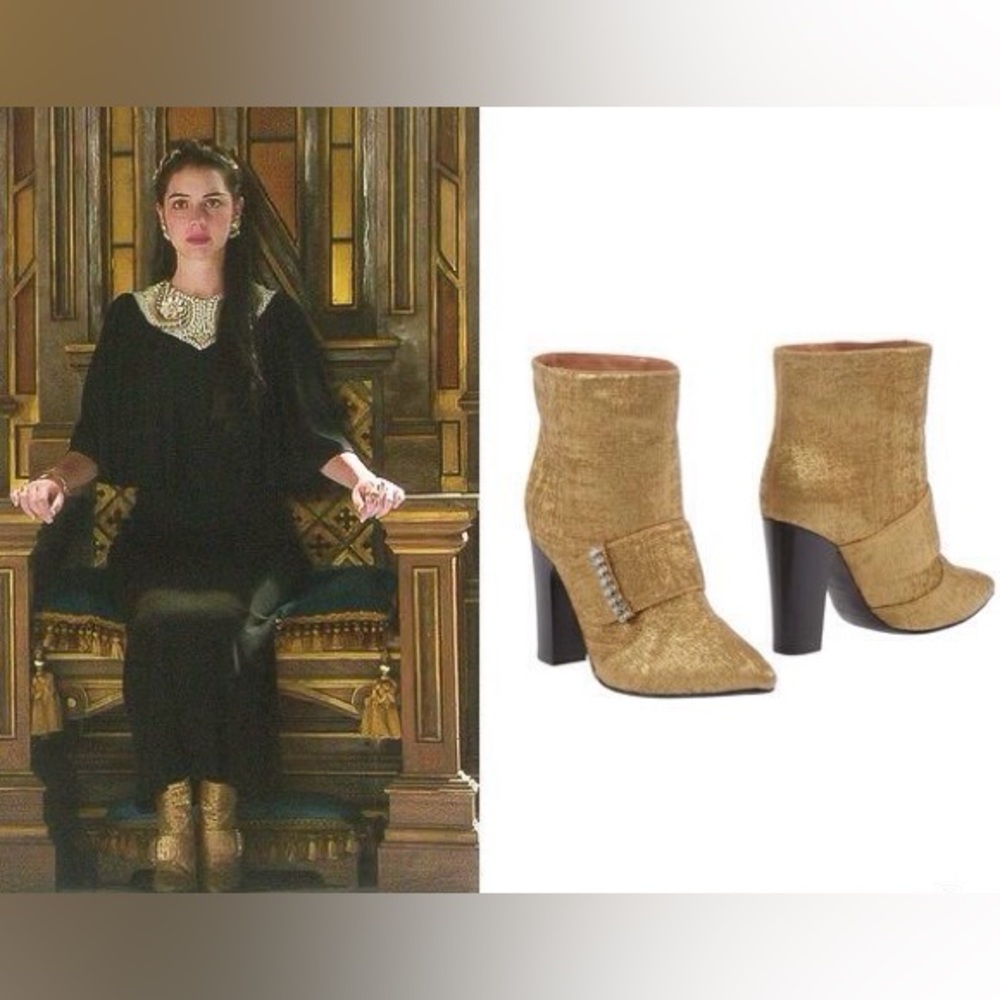 See by Chloé Canvas Crystal Embellishments Moto Boots size 38 EU 7.5 -8 USA